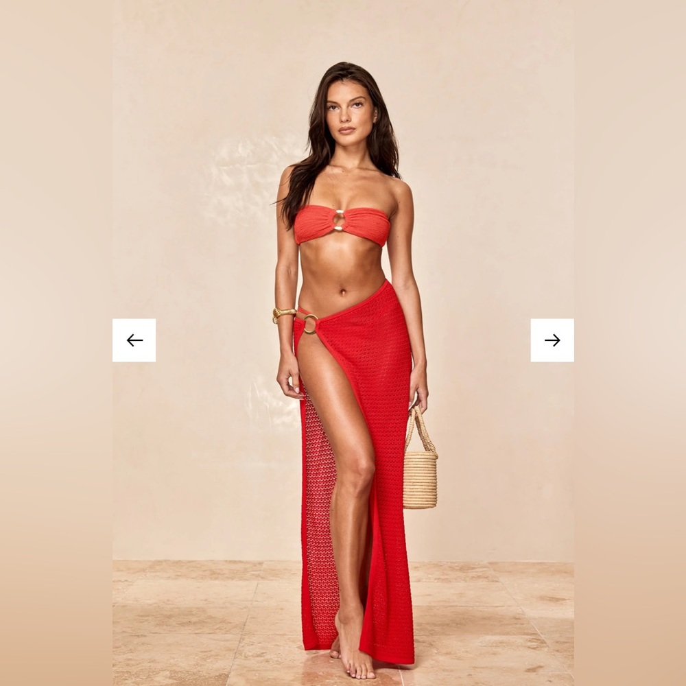 Monday Swimwear Red Sarong Coverup